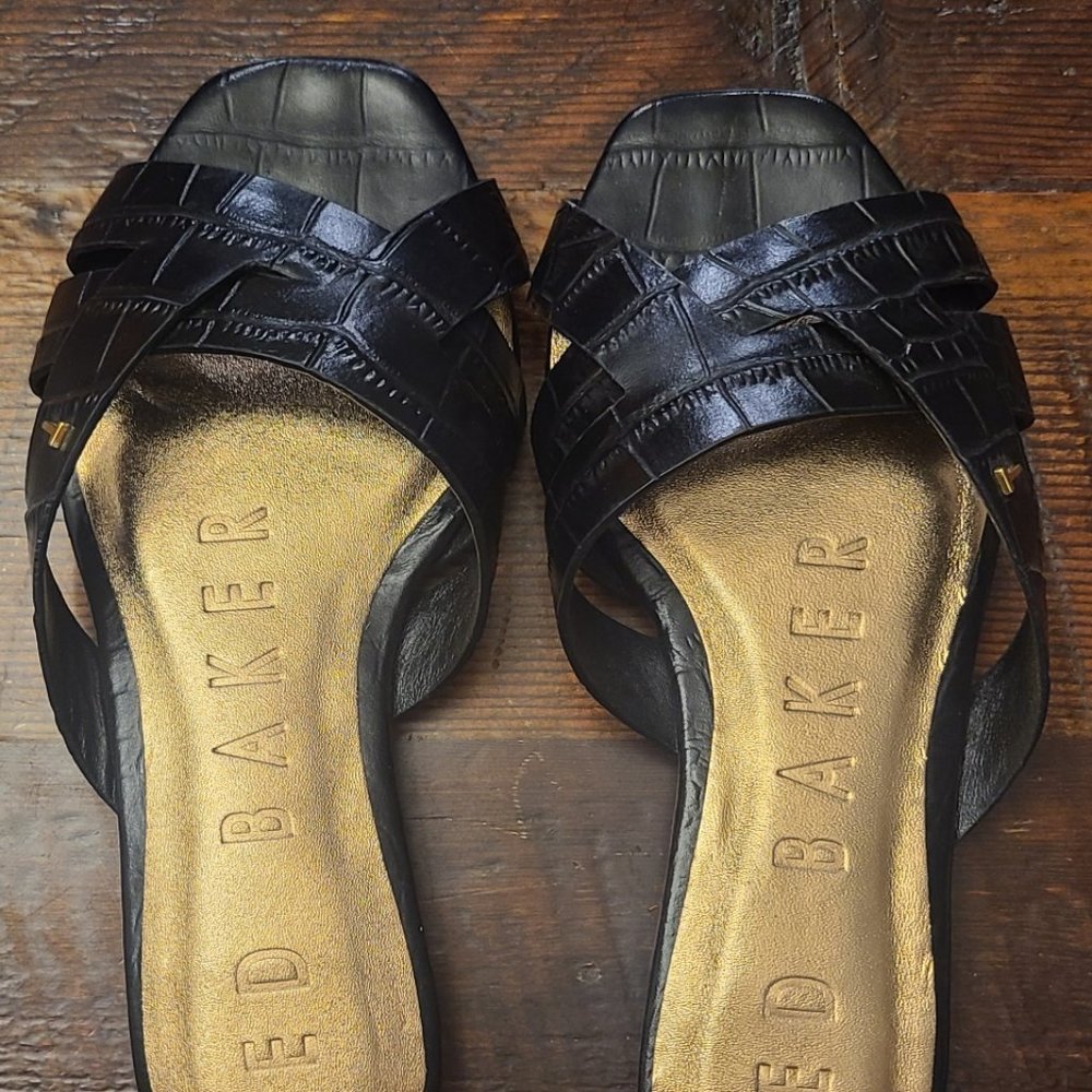 Ted Baker Zelania Croc effect slides